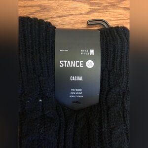 Stance Black Crew Cushion Socks with Grippers